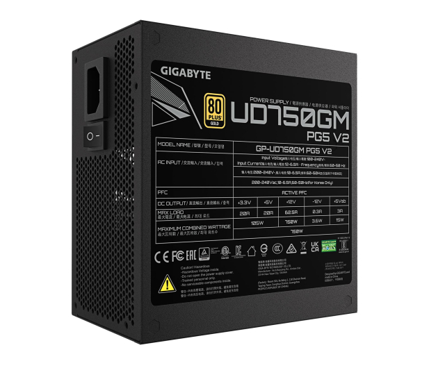 GIGABYTE UD750GM PG5 V2 750W 80 Plus Gold ATX 3.1 GP-UD750GM PG5 V2 - 1362961 - zdjęcie 6